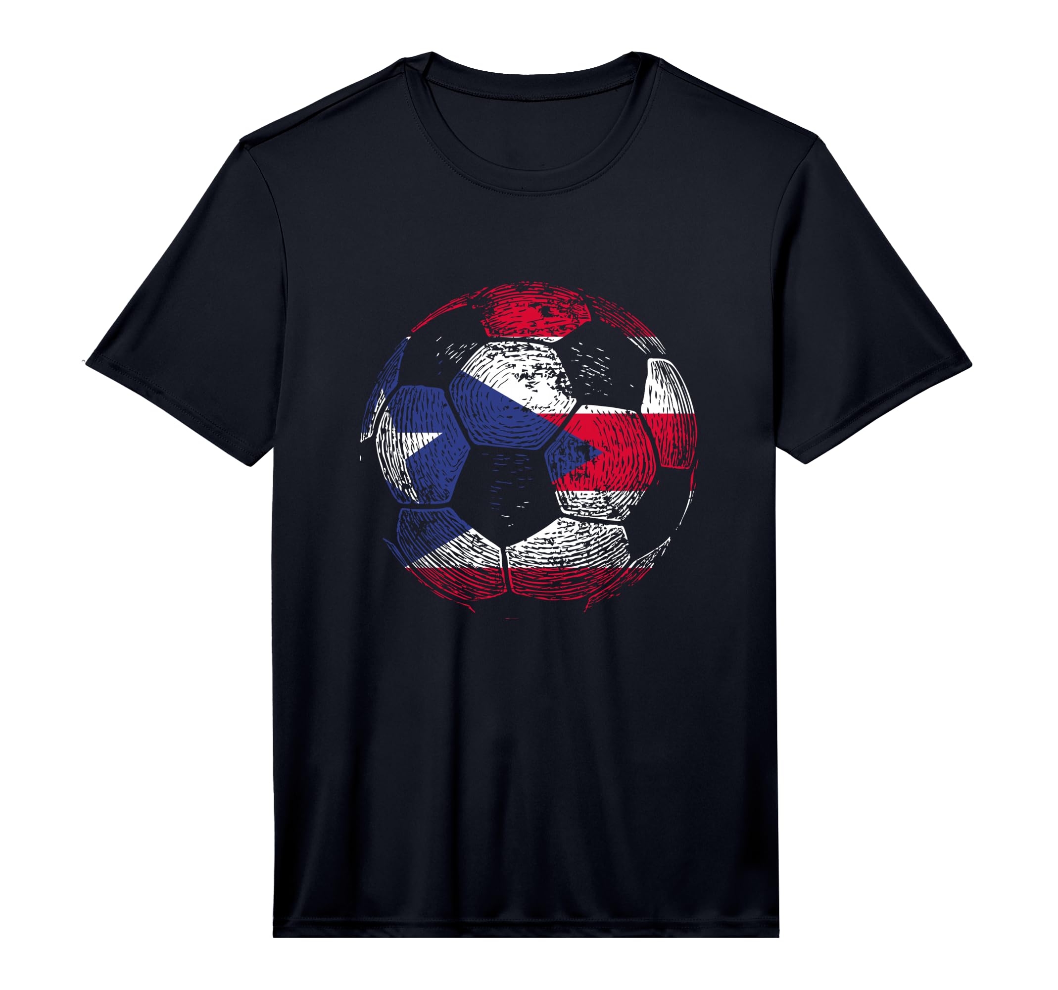 Puerto Rico Soccer Performance T-Shirt - Fun Novelty Design Unisex
