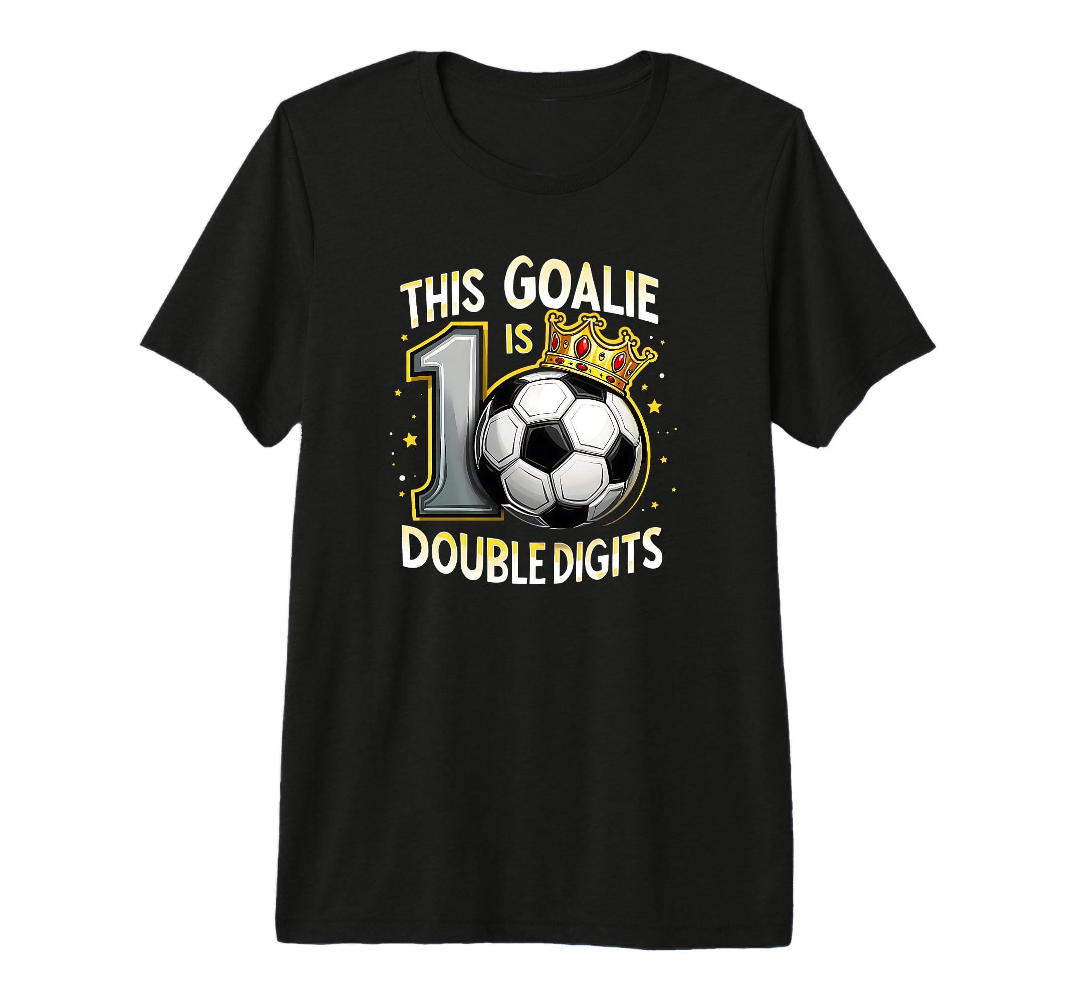 Funny 10Th Birthday Soccer T-Shirt - Casual Everyday Wear for Adults
