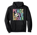 Sassy Peace Love Soccer Score Club Mom Hoodie - Minimalist Print Men Women