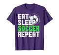 Eat Sleep Soccer Repeat Sport Player T-Shirt - Streetwear Style for Adults