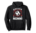 Soccer Nonni Heart Nonni Soccer Hoodie - Fun Novelty Design for Adults