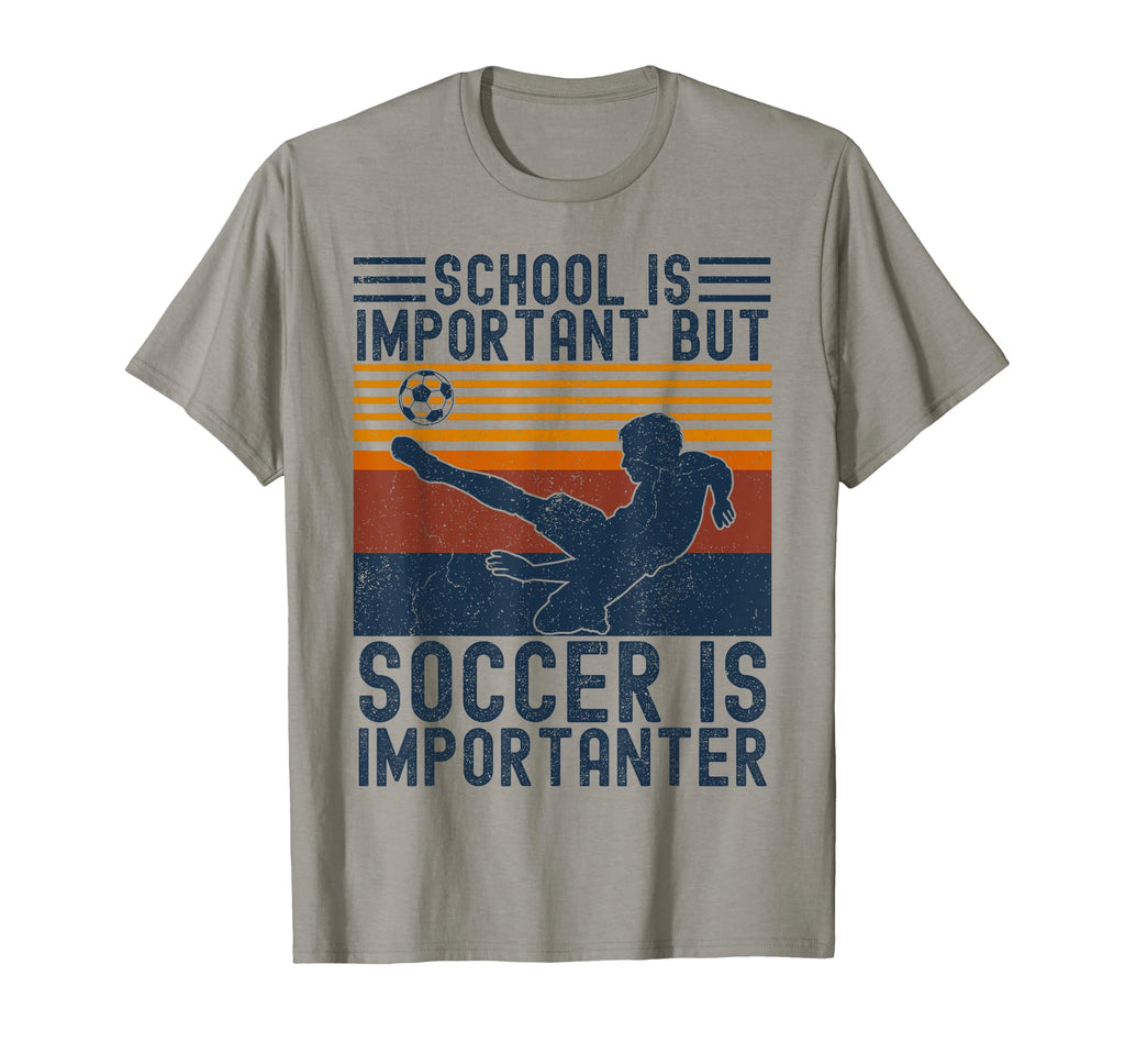 School Is Important But Soccer Is T-Shirt - Minimalist Print Unisex