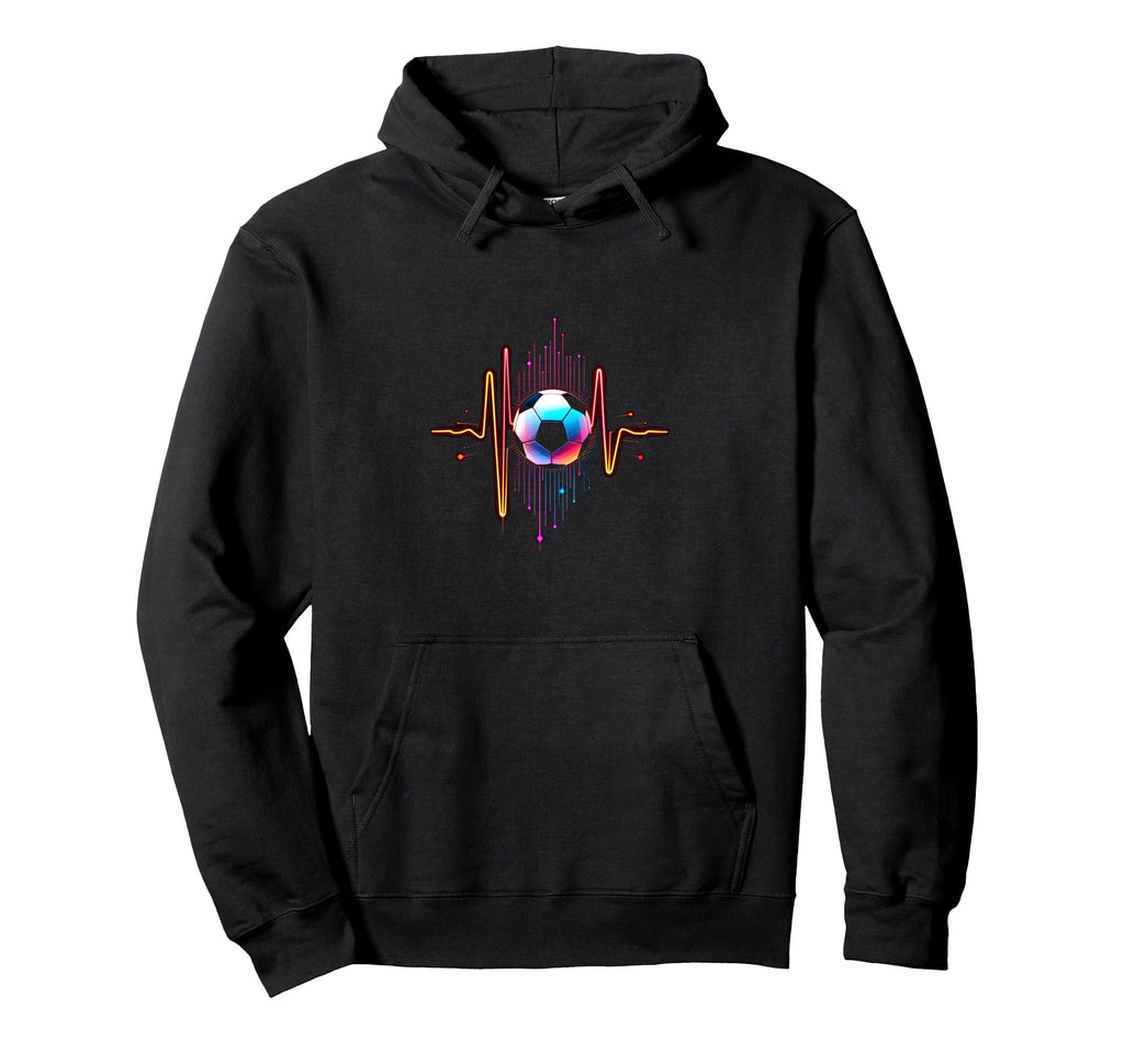 Soccer Ball Heartbeat Hoodie - Minimalist Print Unisex