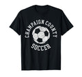 Champaign County Soccer Distressed 90S T-Shirt - Minimalist Print Unisex
