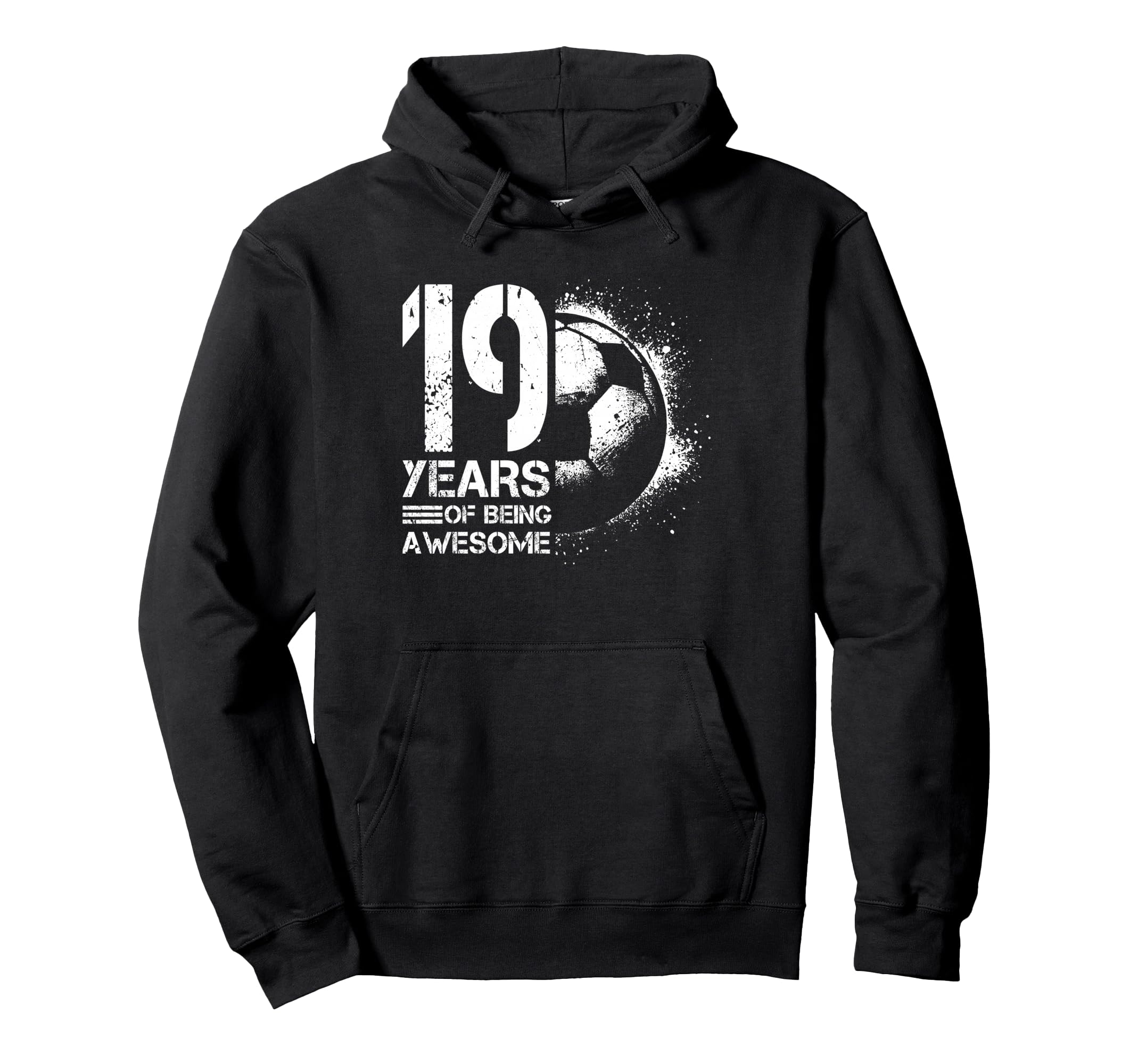 19Th Birthday Soccer Player Football 19 Hoodie - Graphic Print for Adults
