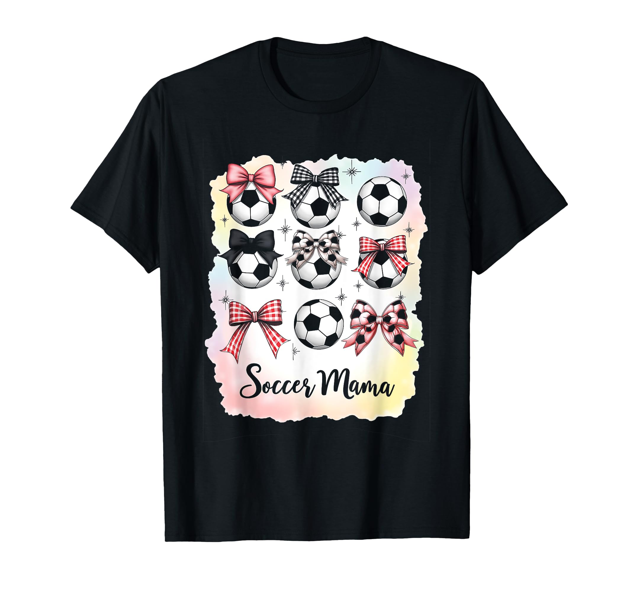 Soccer Mama Coquette Bow Soccer Mom T-Shirt - Trendy Graphic for Adults