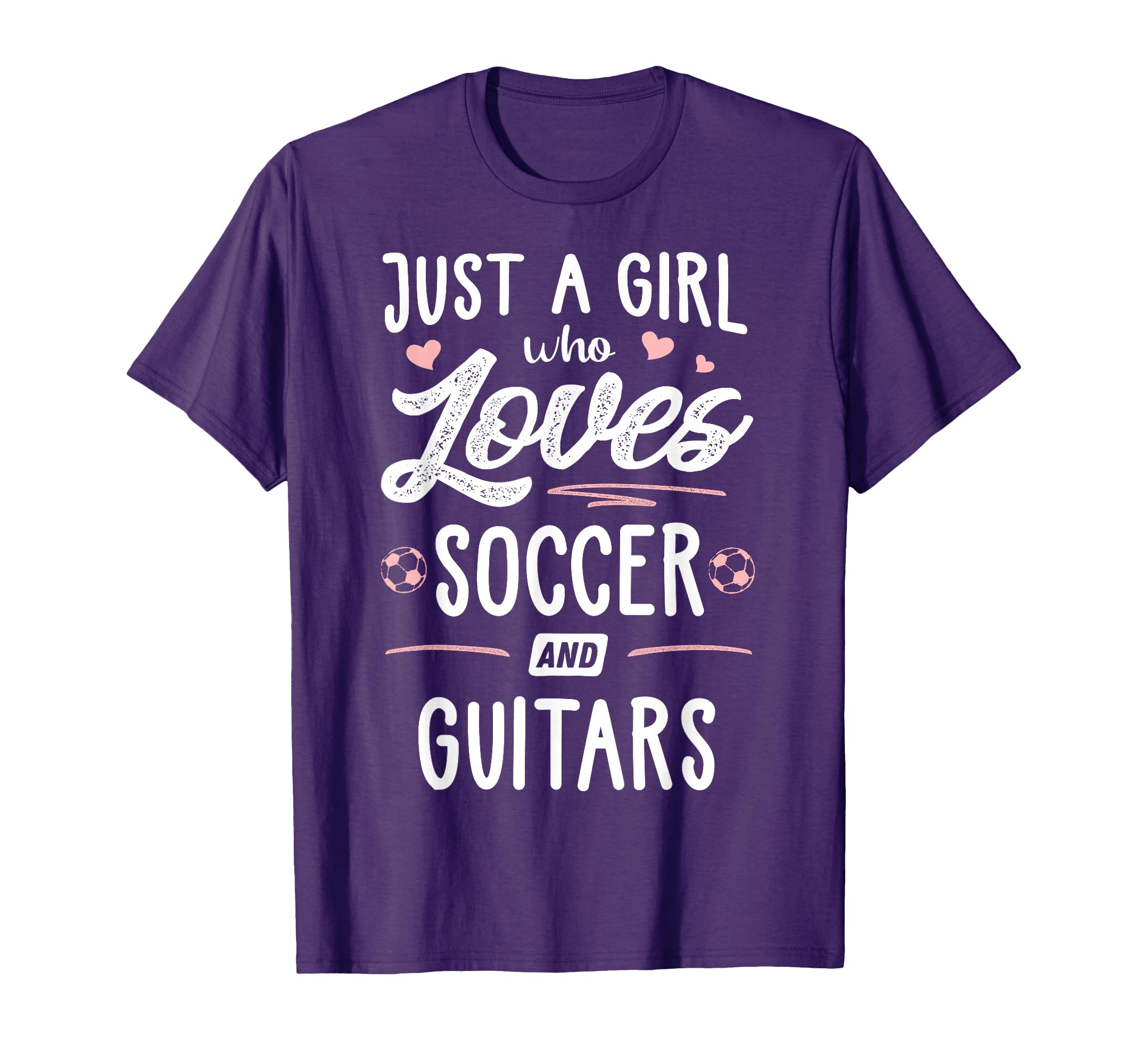 Just Who Loves Soccer And Guitars Gift T-Shirt - Custom Art Print Men Women