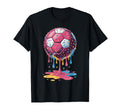 Soccer Ball Drip Ice Cream Drip Game T-Shirt - Minimalist Print Unisex