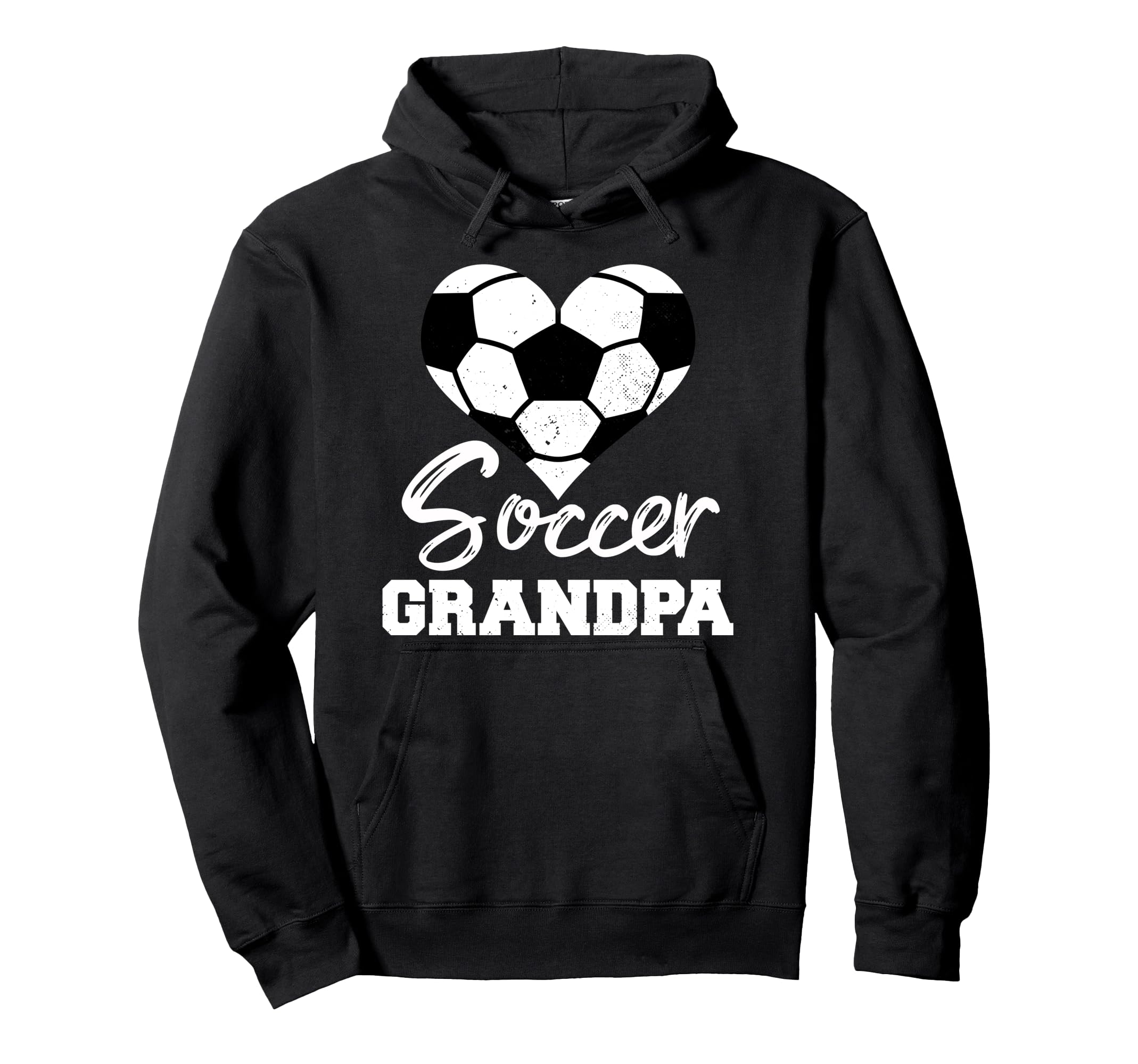 Soccer Grandpa Heart Funny Soccer Hoodie - Fun Novelty Design for Adults