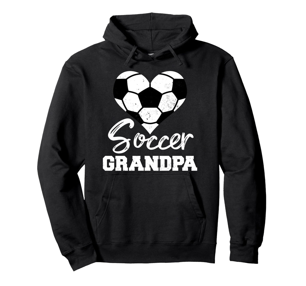 Soccer Grandpa Heart Funny Soccer Hoodie - Minimalist Print Men Women