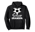 Soccer Grandpa Heart Funny Soccer Hoodie - Minimalist Print Men Women