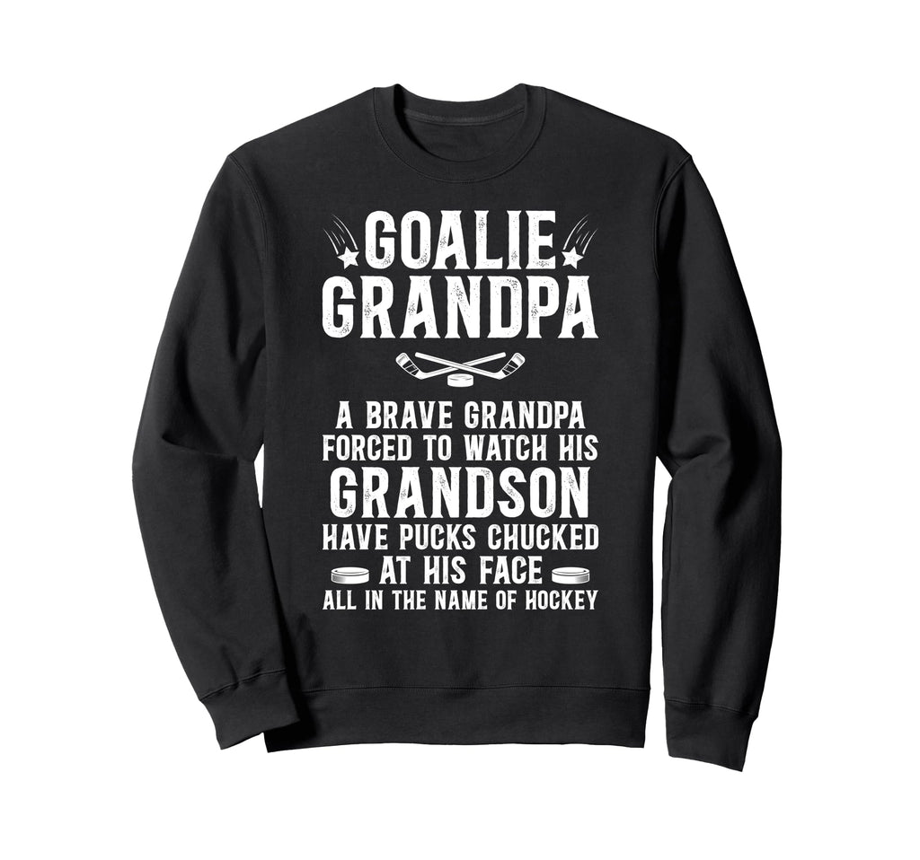 Hockey Goalie Grandpa Hockey Sweatshirt - Custom Art Print Men Women