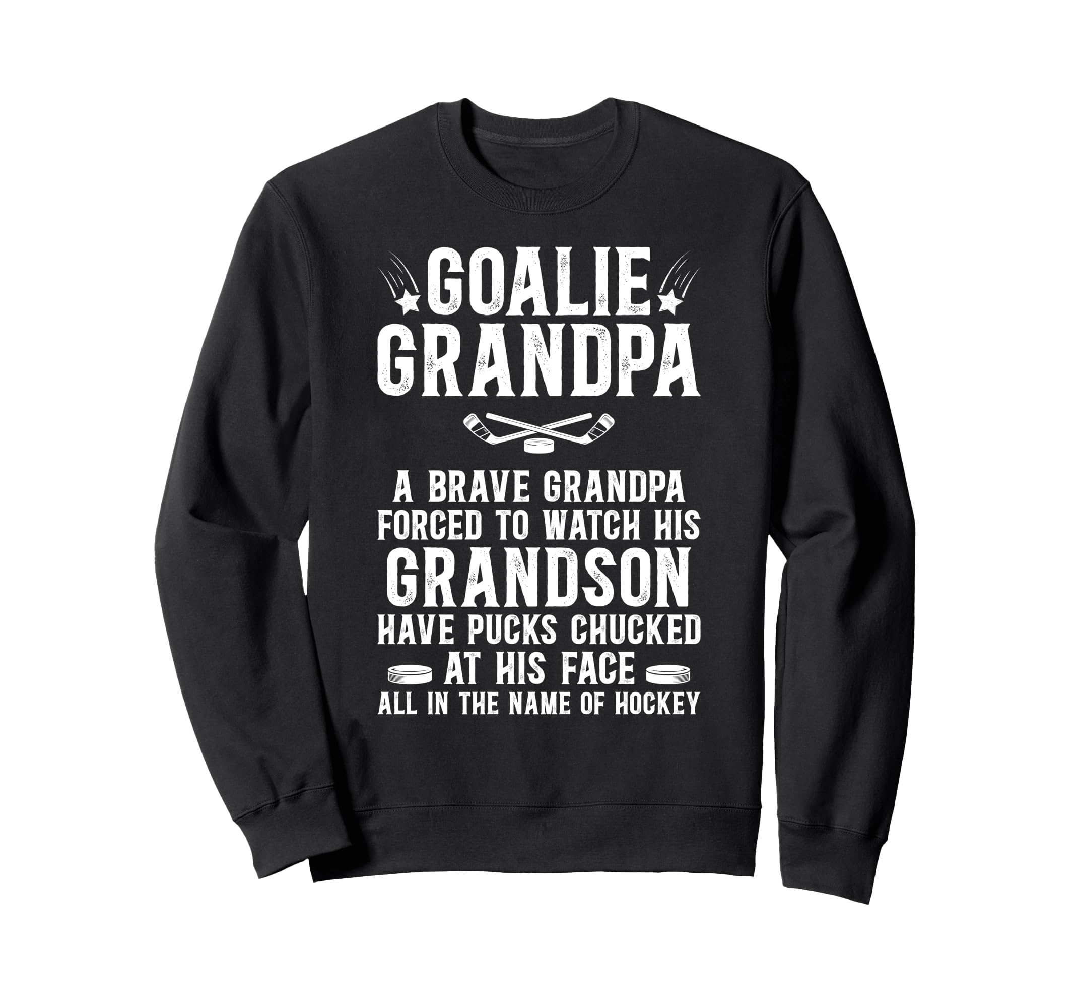 Hockey Goalie Grandpa Hockey Sweatshirt - Custom Art Print Men Women