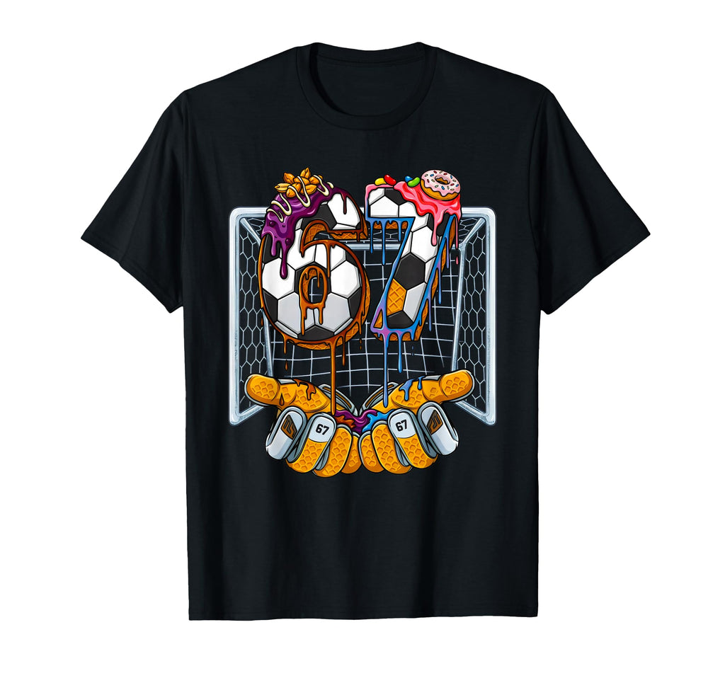 Soccer 67 Six Seven Drip Meme Goalie T-Shirt - Novelty Apparel Men Women