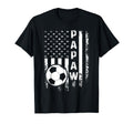 Soccer Papaw American Flag T-Shirt - Casual Everyday Wear Men Women