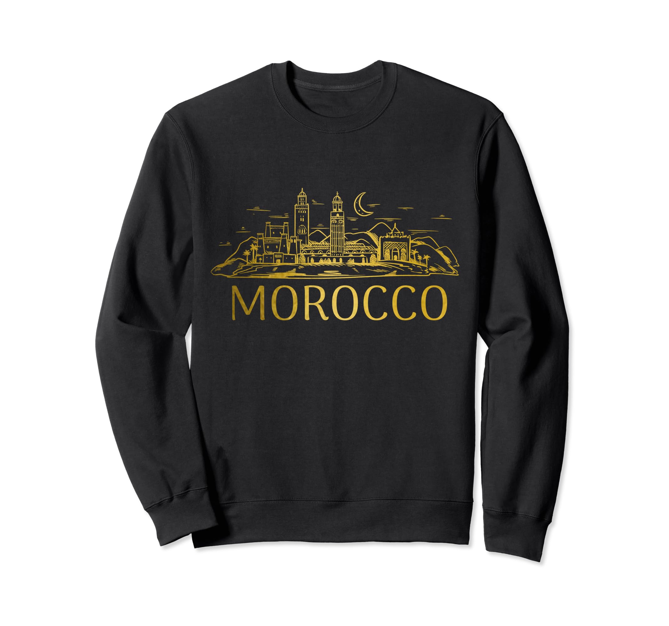 Morocco Skyline Marrakesh Sweatshirt - Fun Novelty Design for Adults