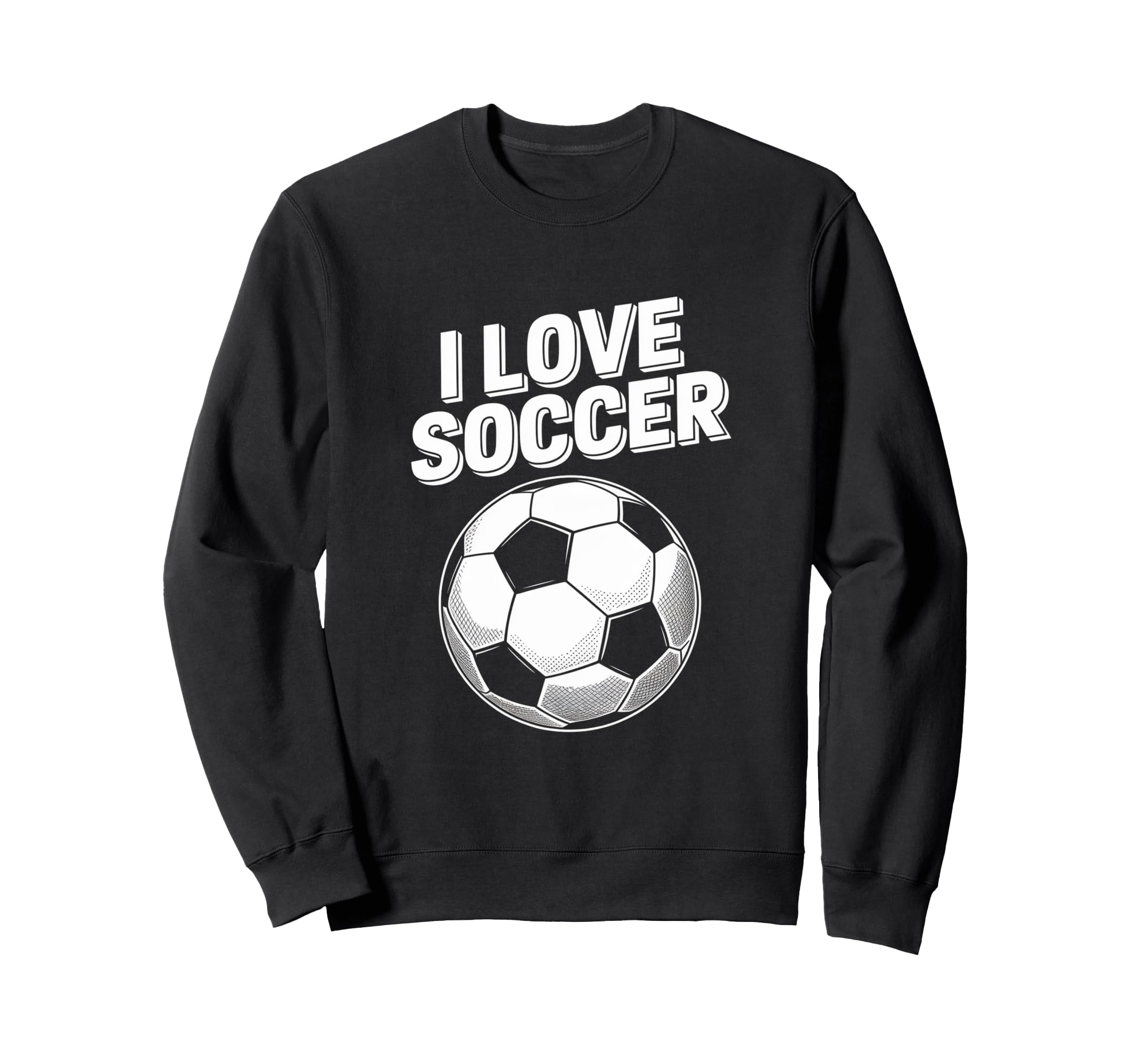 I Love Soccer Passion Soccer Ball Sweatshirt - Trendy Graphic Unisex