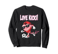 Valentine Gift Soccer Heart Sport Sweatshirt - Graphic Print Men Women