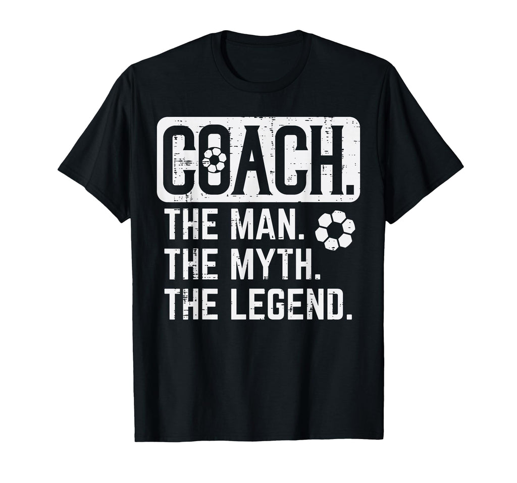 Coach Myth Legend Soccer Football Sports T-Shirt - Graphic Print for Adults