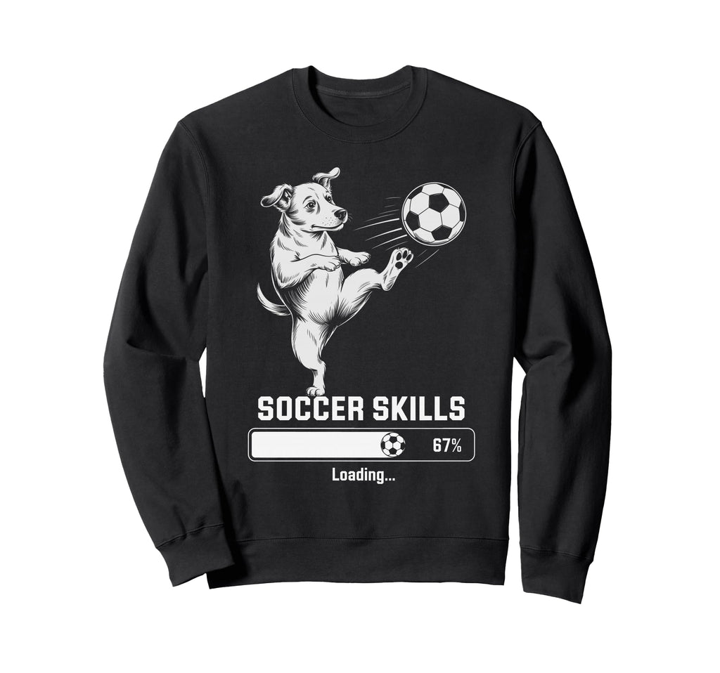 Soccer Dog Skills Loading Gym Sweatshirt - Novelty Apparel for Adults