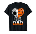 Ball Dad Heart Funny Soccer T-Shirt - Aesthetic Graphic Men Women
