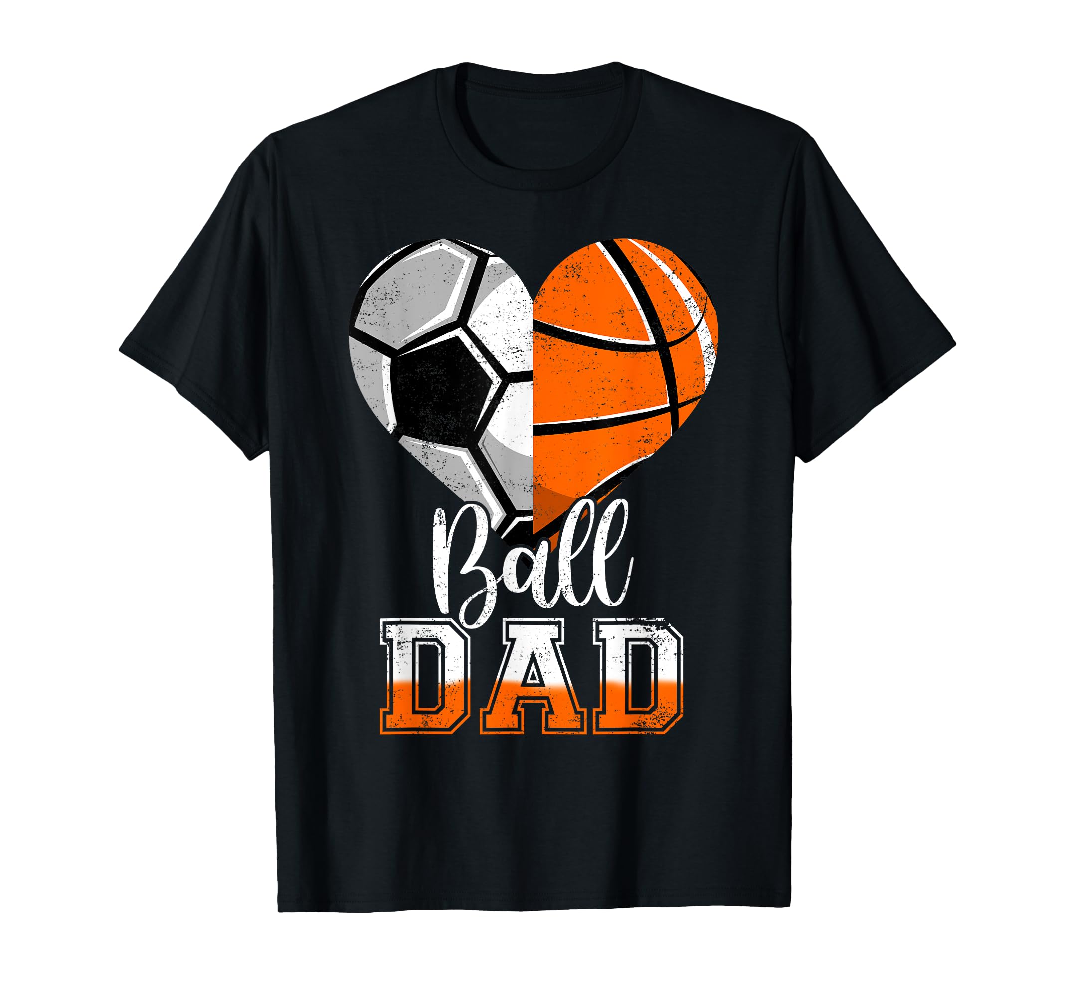 Ball Dad Heart Funny Soccer T-Shirt - Aesthetic Graphic Men Women