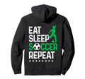 Eat Sleep Soccer Repeat Sport Player Hoodie - Minimalist Print Men Women