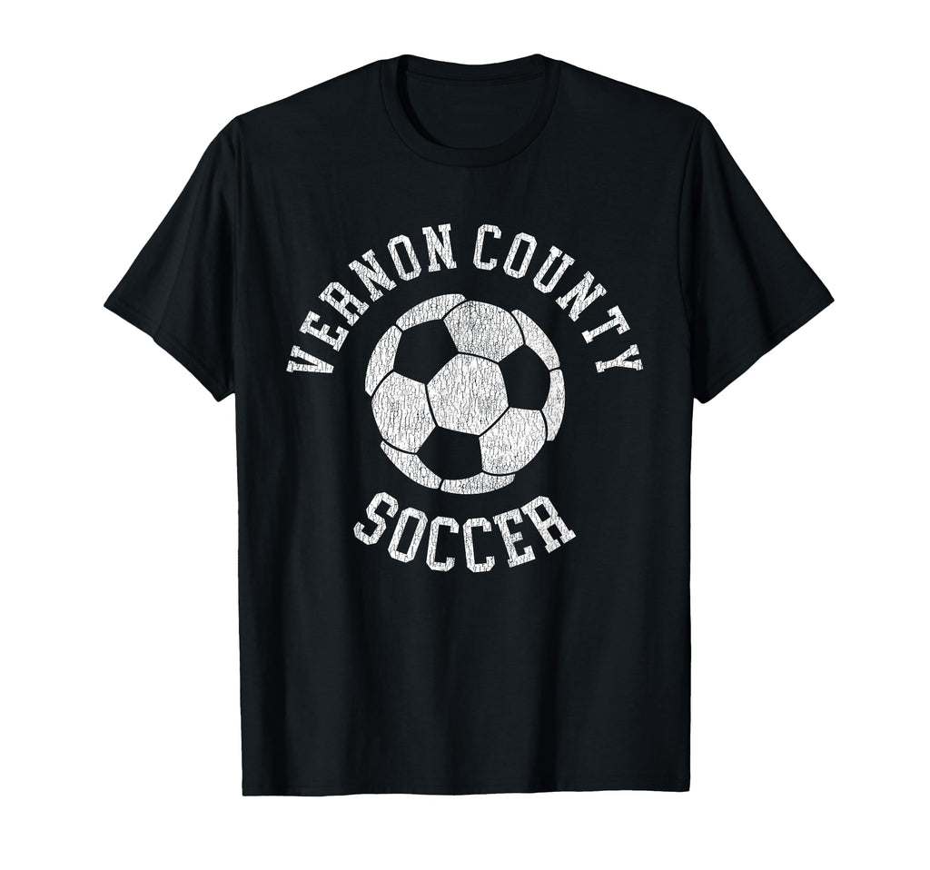 Vernon County Soccer Distressed 90S T-Shirt - Custom Art Print Unisex