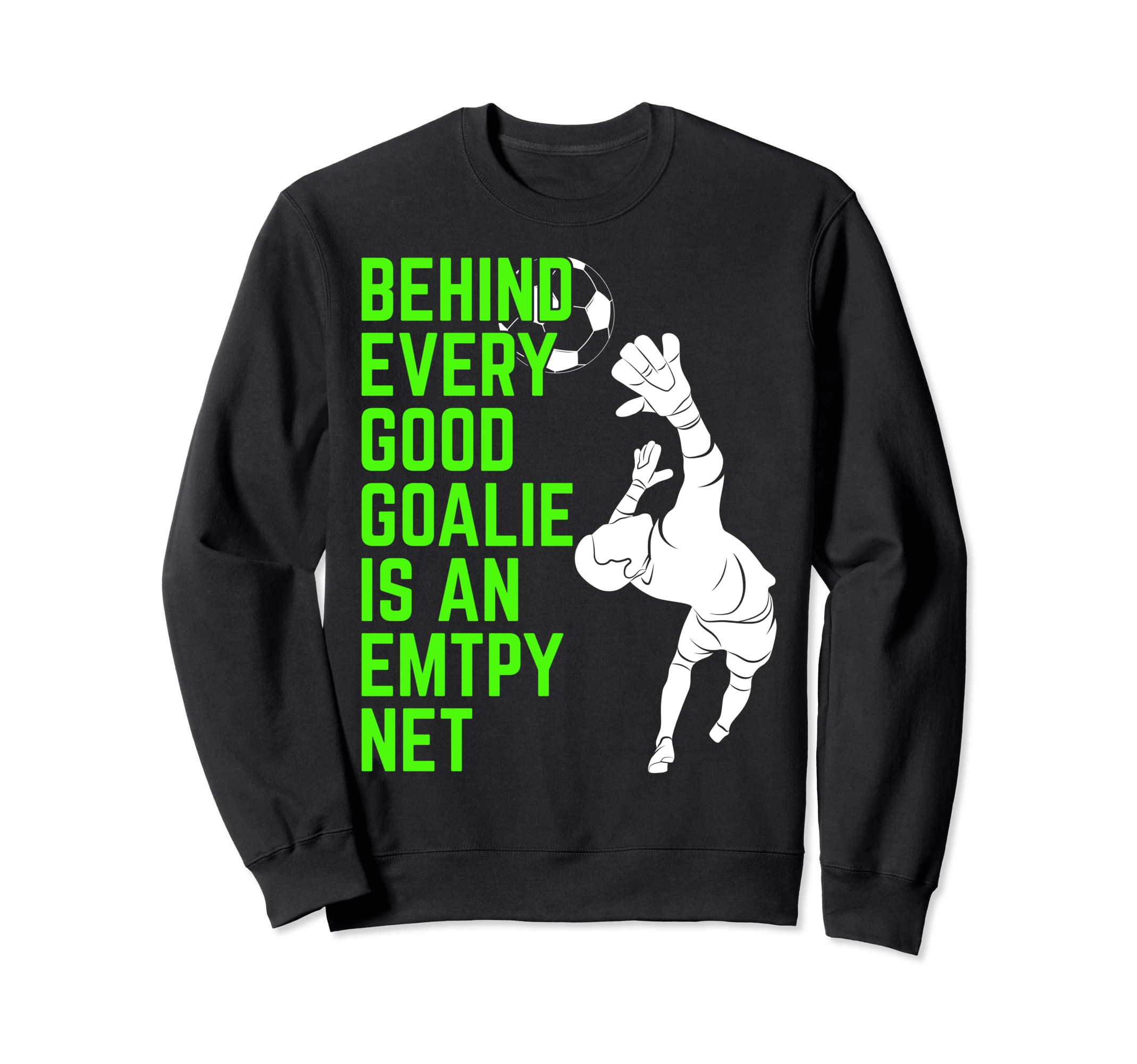 Soccer Goalie Player Fan Coach Sweatshirt - Minimalist Print for Adults