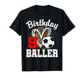 9 Year Old Birthday Soccer 9Th T-Shirt - Casual Everyday Wear Men Women