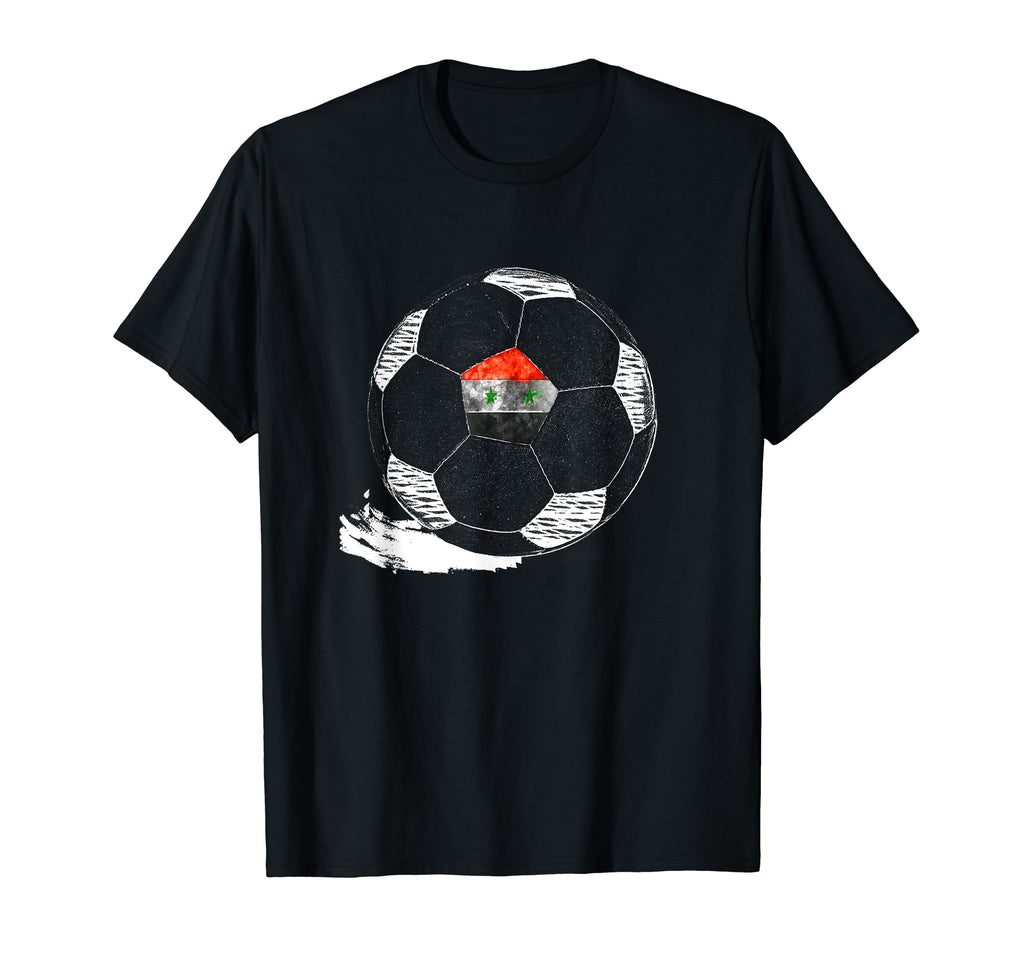 Soccer Syria Flag Syrian Pride T-Shirt - Novelty Apparel Unisex