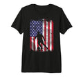 American Flag Soccer Sihouette Football T-Shirt - Graphic Print for Adults