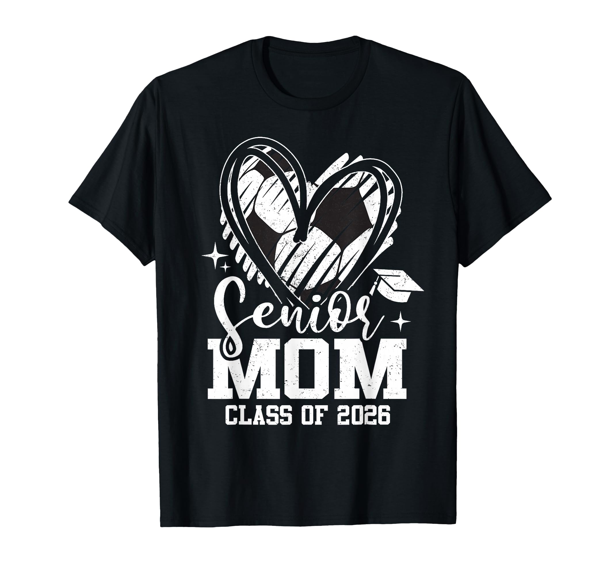 Proud Senior Mom Class 2026 Soccer T-Shirt - Aesthetic Graphic Unisex