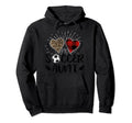 Soccer Aunt Buffalo Plaid Mothers Day Hoodie - Minimalist Print Unisex