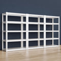 Raybee 72''H Garage Shelving Heavy Duty Storage Shelves Load 2010LBS Adjustable 5 Tier Metal Shelving White Garage Sheves Pantry Shelf for Kitchen Closet 72''H*31.7''W*16.3''D, 3 Pack