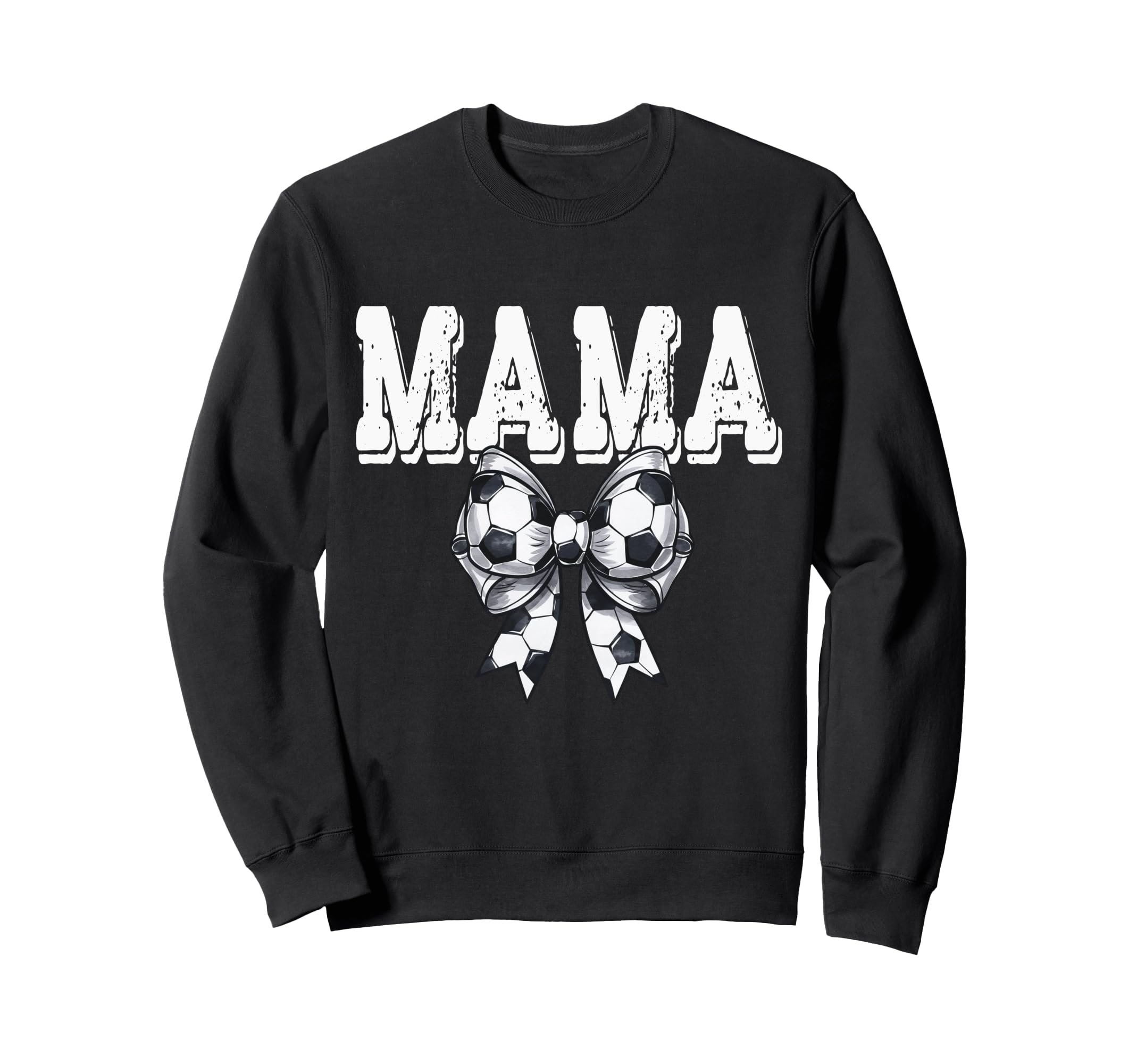 Coquette Soccer Bow Mama Sister Grandma Sweatshirt - Graphic Print Unisex