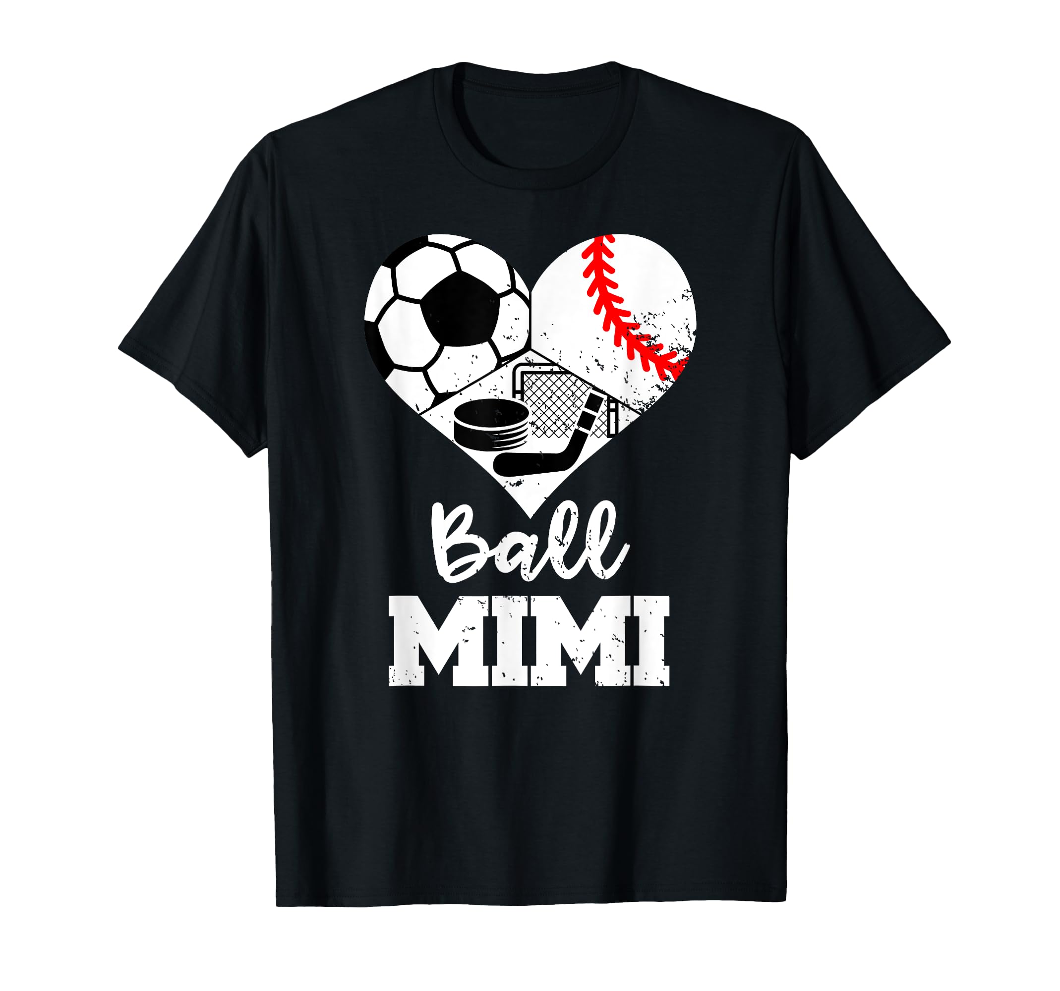 Ball Mimi Funny Soccer Baseball Hockey T-Shirt - Trendy Graphic Men Women