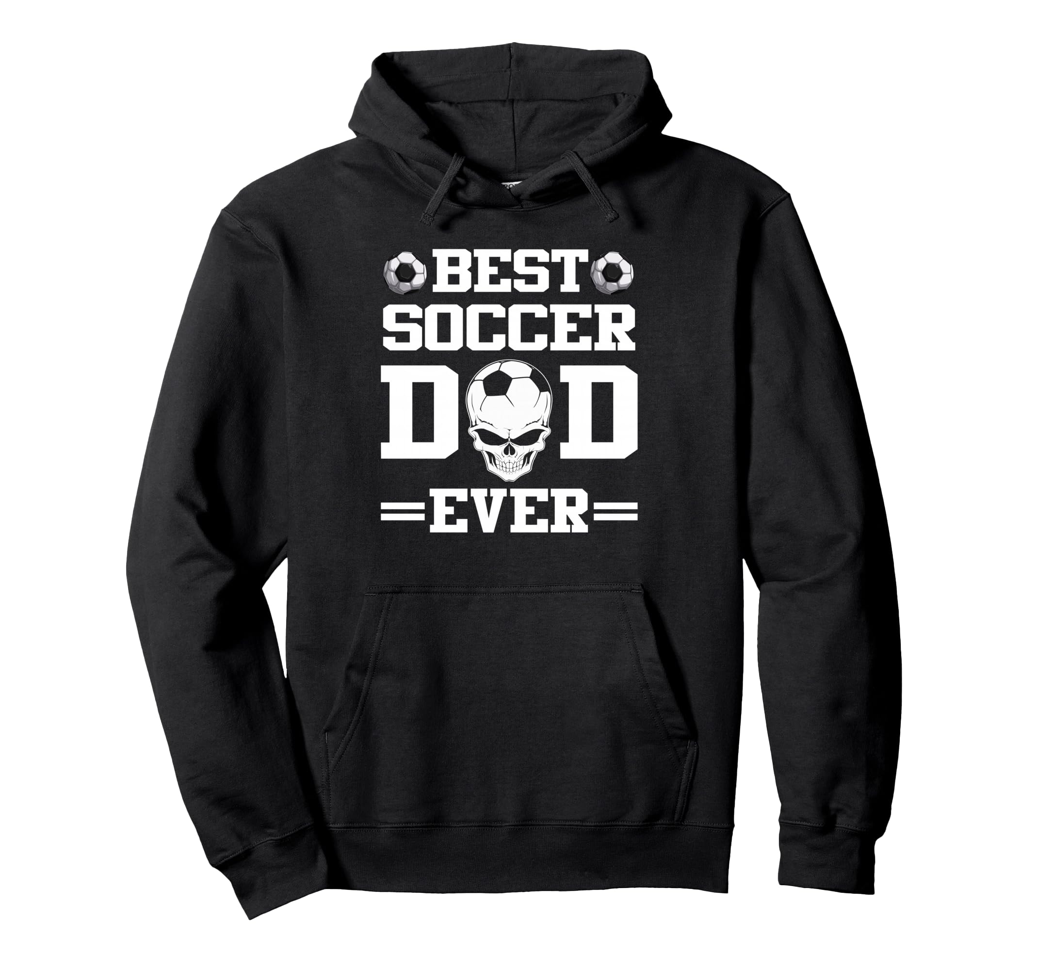 Best Soccer Football Dad Ever Skull Hoodie - Fun Novelty Design for Adults