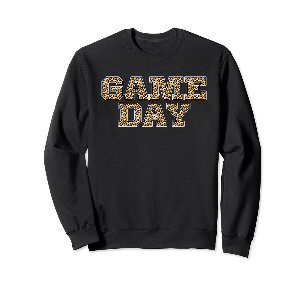 Game Day Leopard Animal Sports Sweatshirt - Fun Novelty Design for Adults
