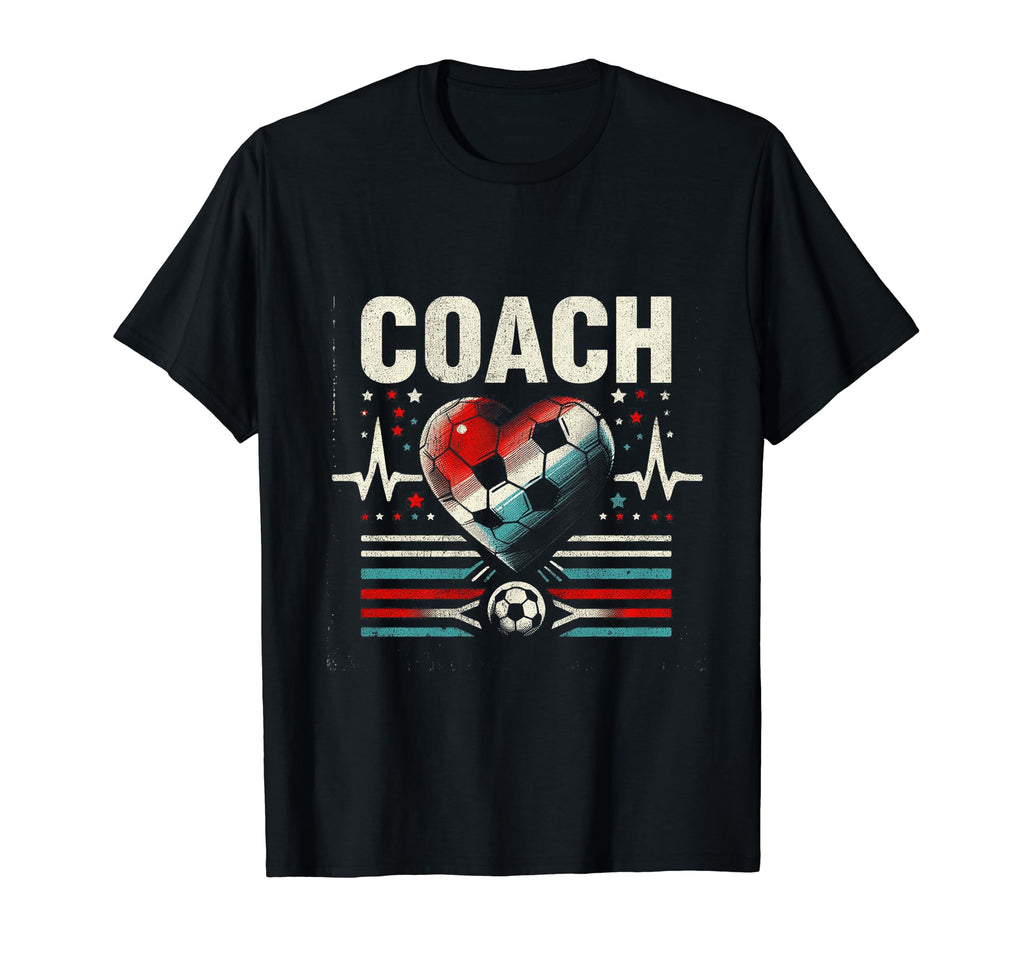 Soccer Coach Training Heart Beat T-Shirt - Streetwear Style Unisex