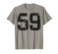 Sport Team Number 59 T-Shirt - Casual Everyday Wear for Adults
