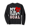 Proud Hockey Goalkeeper Mom Hockey Sweatshirt - Trendy Graphic for Adults