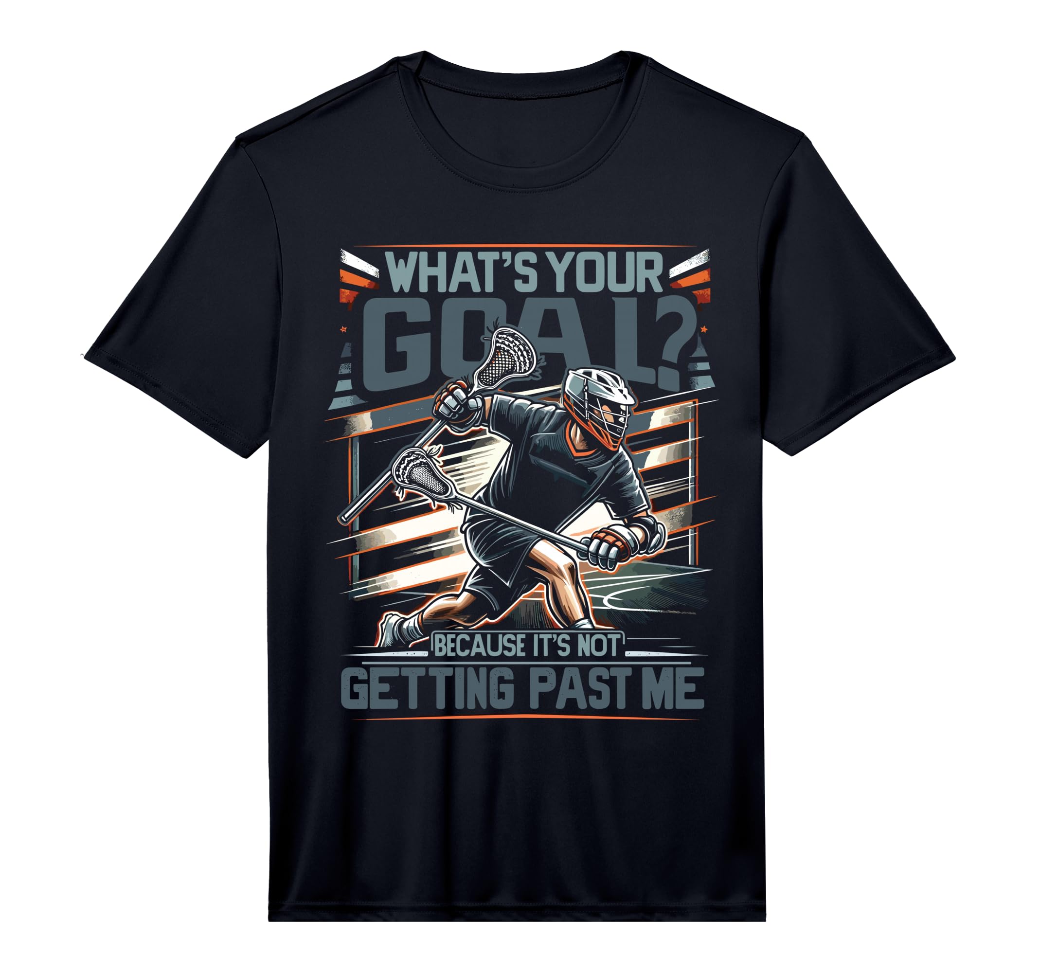 Funny Lax Goalkeeper Lacrosse Goalie T-Shirt - Custom Art Print for Adults