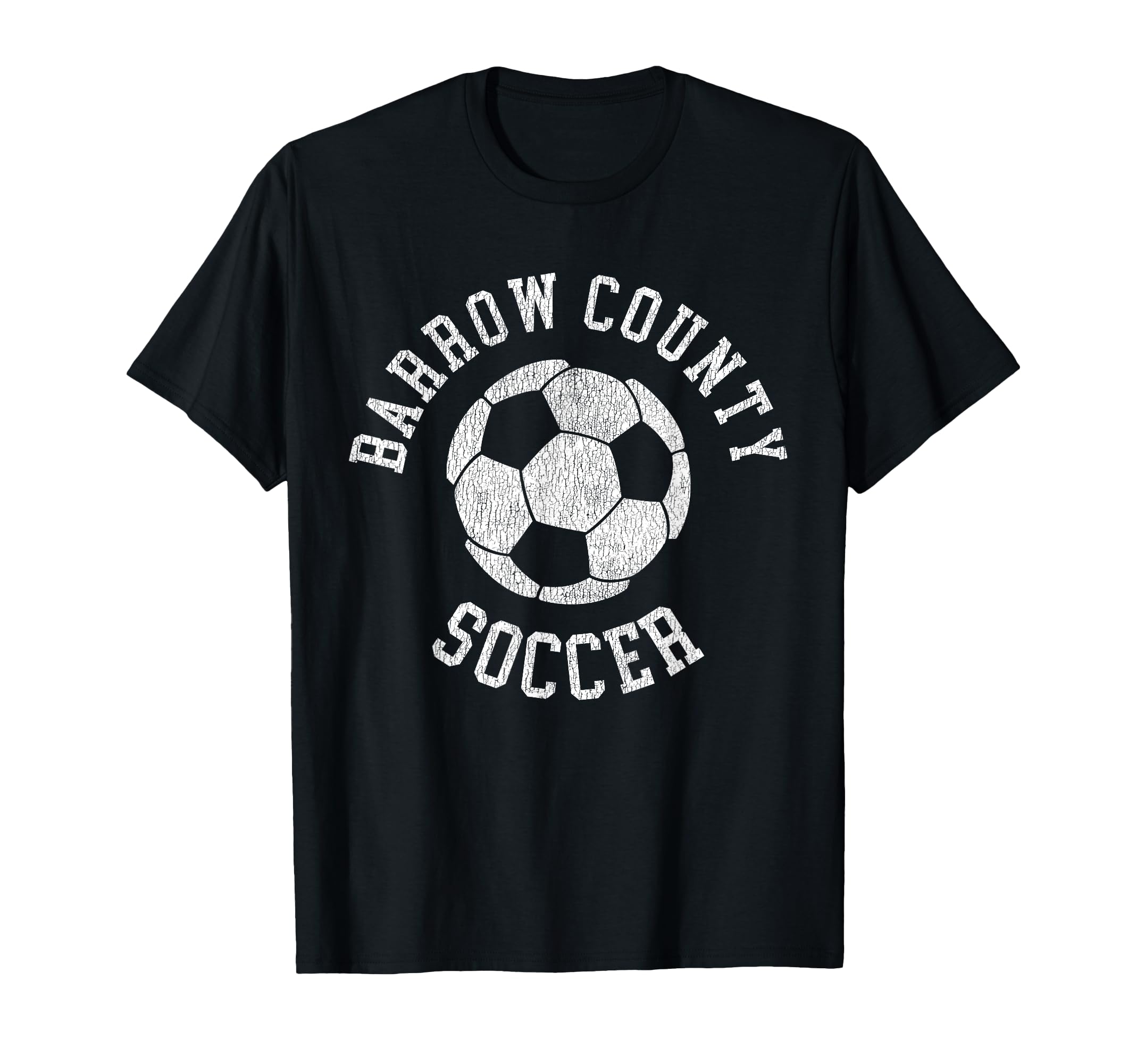 Barrow County Soccer Distressed 90S T-Shirt - Aesthetic Graphic for Adults