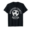 Muskogee County Soccer Distressed T-Shirt - Fun Novelty Design Men Women