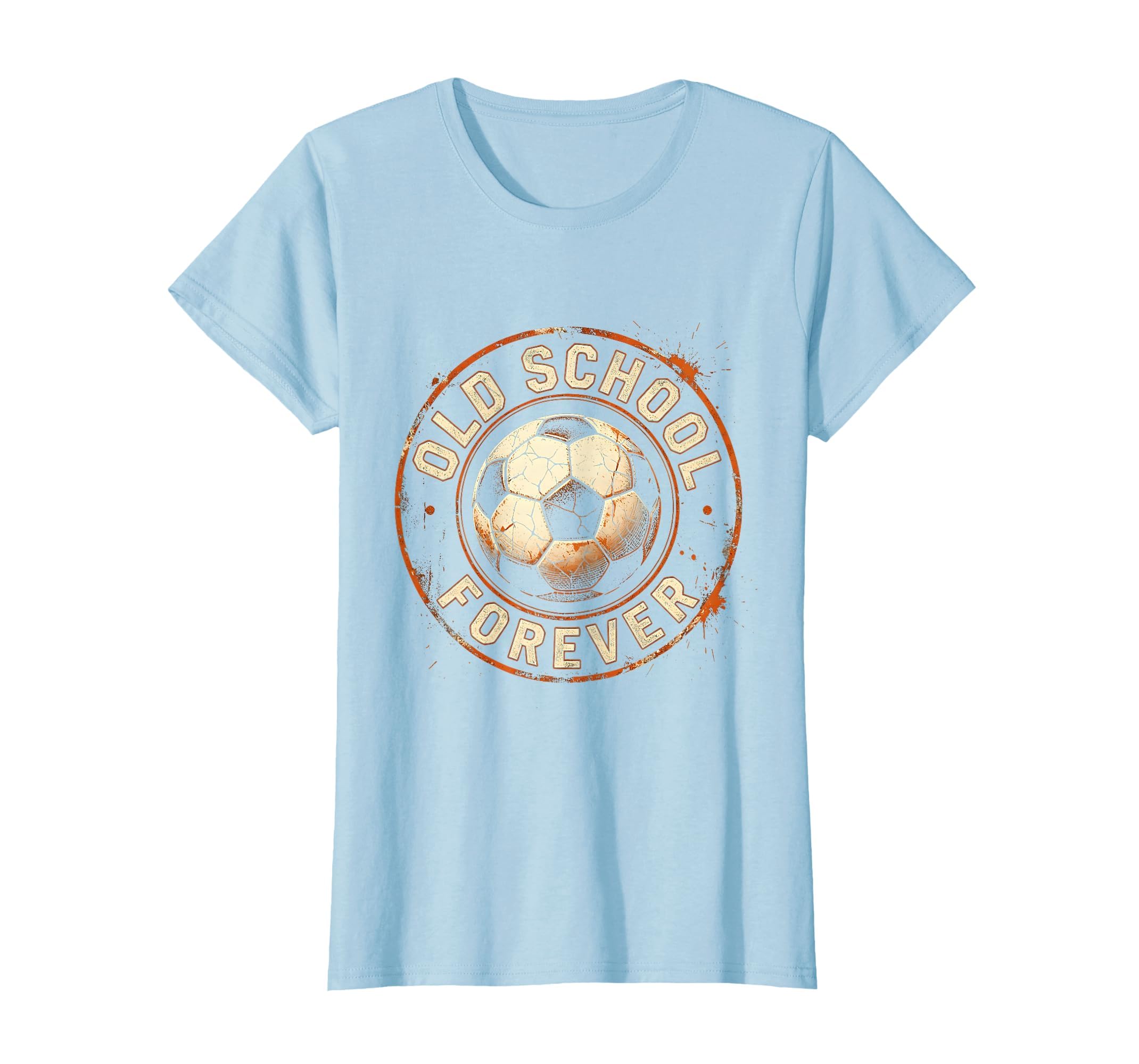 Old School Forever Soccer Ball T-Shirt - Custom Art Print Men Women