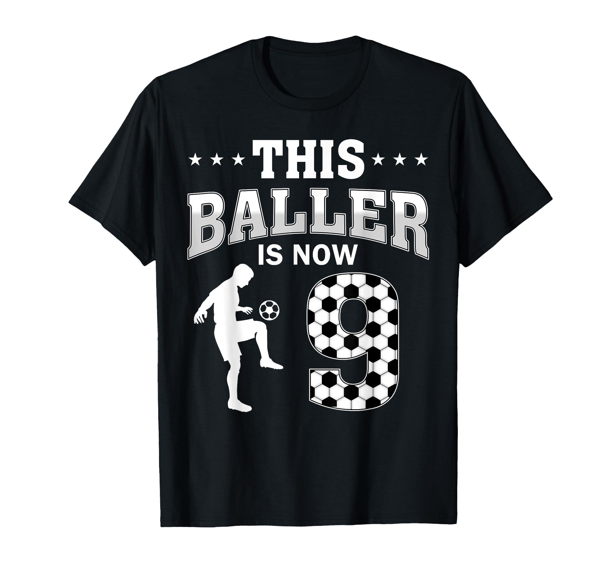 This Baller Is Now 9 Soccer 9Th T-Shirt - Novelty Apparel for Adults