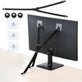TV Safety Straps Adjustable, Adhesive Anti-Tip Furniture Anchor for Flat Screen, TV and Furniture Safety Straps for Baby Proofing, Black