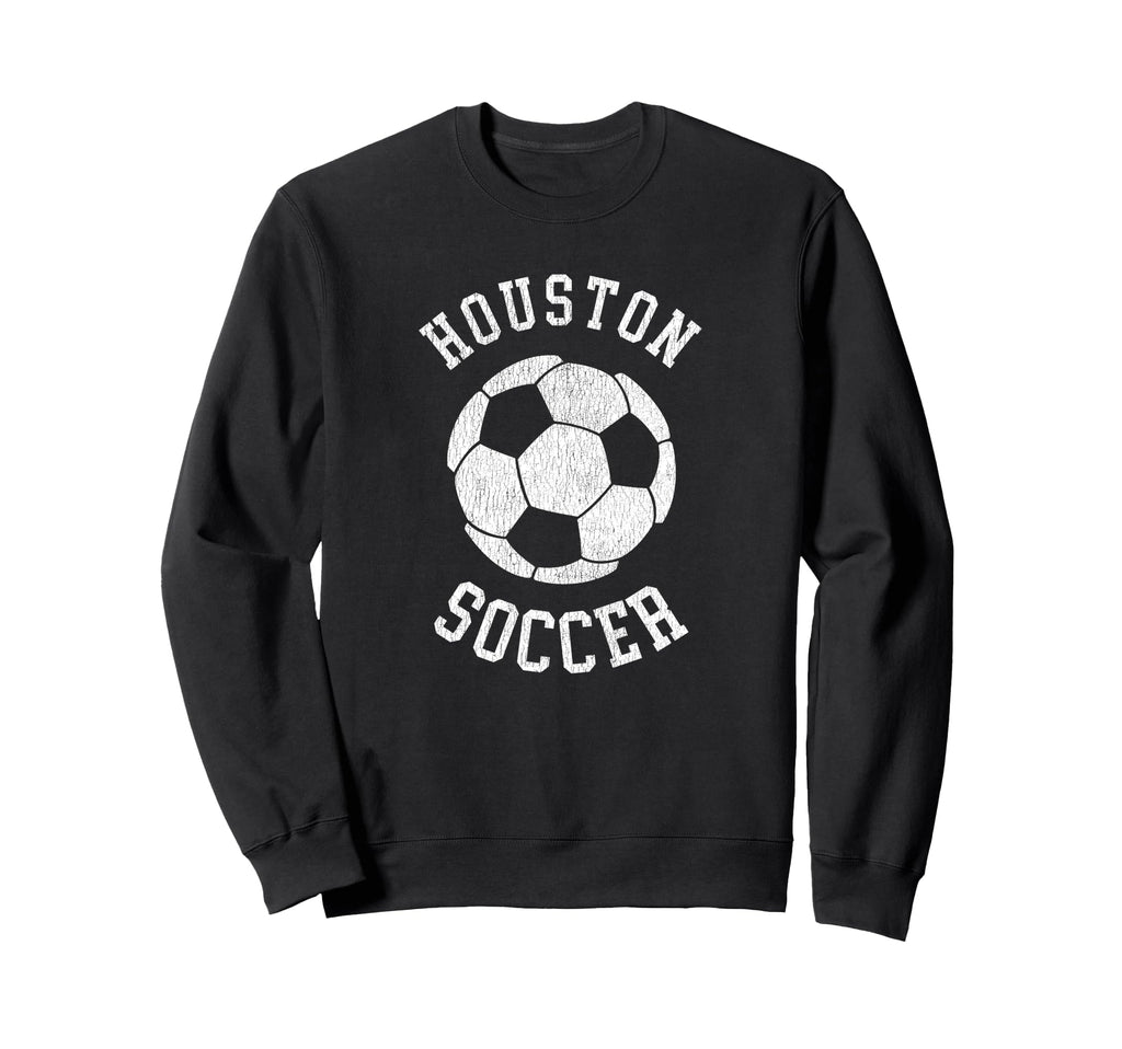 Houston Soccer Distressed 90S Sweatshirt - Unique Graphic for Adults