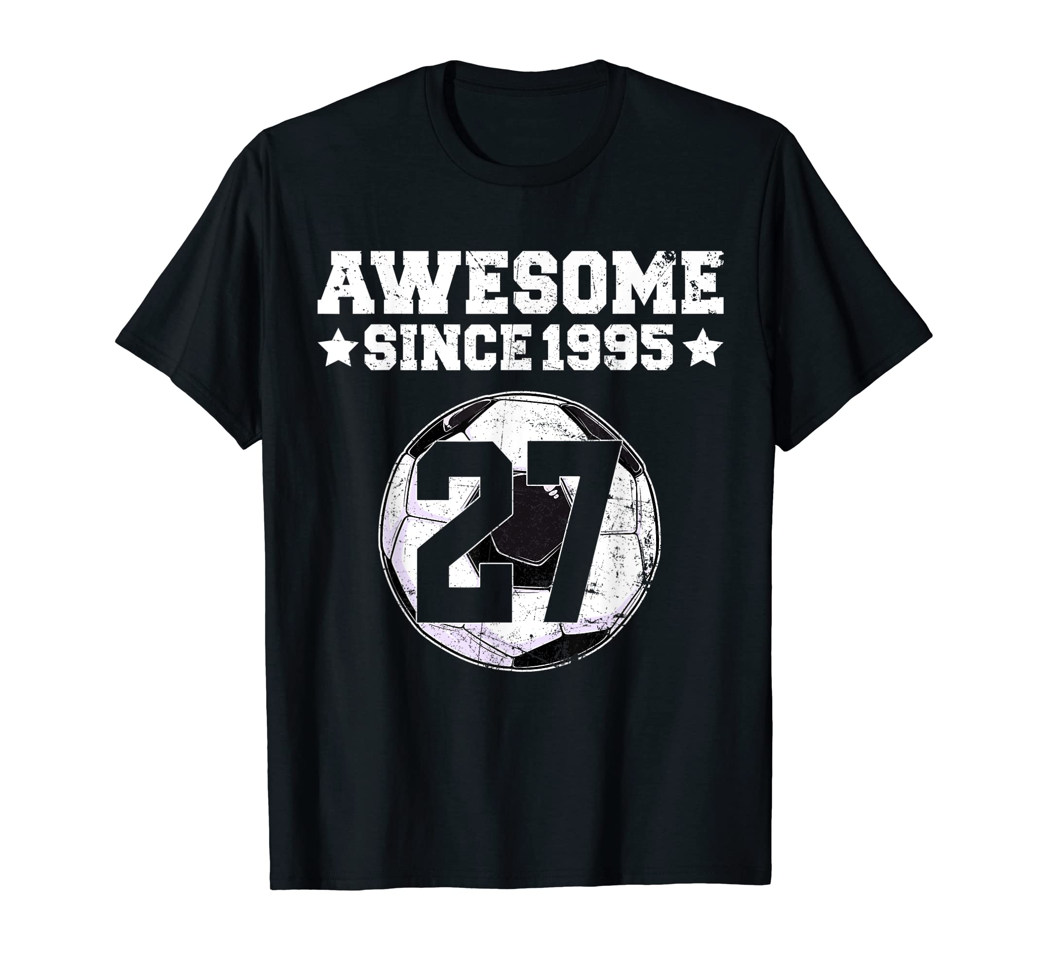 Awesome Since 1995 Soccer 27Th T-Shirt - Fun Novelty Design Unisex